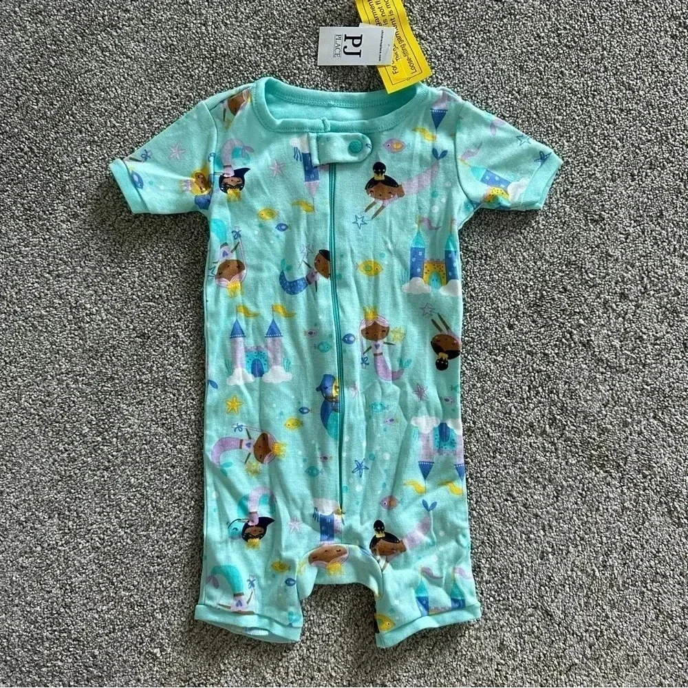 The Children's Place Mermaid Snug Fit Cotton One Piece Pajamas 9-12 Months